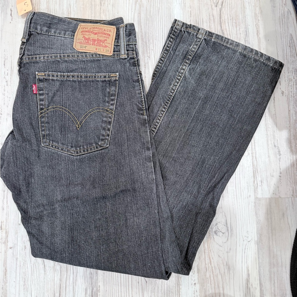 Levi's Men's Dark Gray Straight Jeans